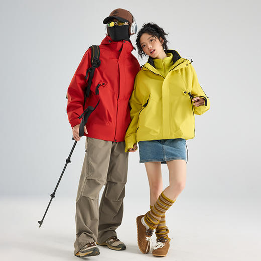 【因双11爆仓，预售3-7天内发】【反季清仓，限时钜惠】【防水防污，聚暖防寒】秋冬季男女款户外可拆卸三合一防风衣石墨烯抓绒内胆徒步登山服防风防水外套 商品图11