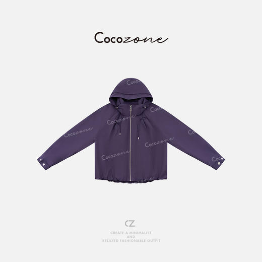 COCO ZONE 刘一一 松弛假日风活力感连帽拉链简约外套 CD2A1477 商品图0