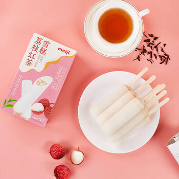 明治荔枝红茶雪糕 62g*6支 彩盒装 商品图3