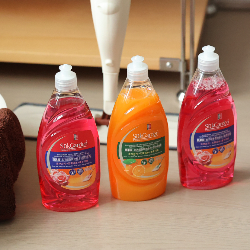 【蔬果园地板清洁水（可放洗地机）】 杀菌去污一拖净地面清洁液留香速干瓷砖清洁神器