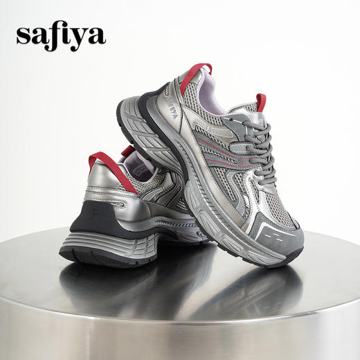 预售7天|Safiya/索菲娅2025潮酷厚底轻便增高透气百搭休闲运动老爹鞋SFD3112062 商品图4
