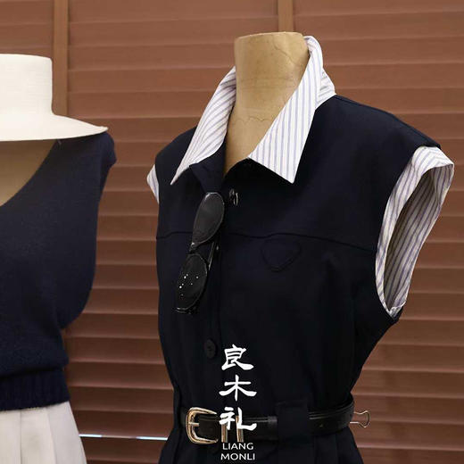 【预售7天】良木礼翻领连衣裙（腰带）（1252） 商品图0