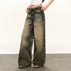 Ariseism 美式复古牛仔裤女夏季新款休闲长裤子 商品缩略图1