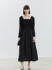【诗铭洛可】XC2373连衣裙方领打揽松紧长裙B20-1 商品缩略图0