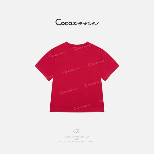 COCO ZONE 刘一一 圆领短袖故事感美式印花简约T恤 CD2A1438 商品图1
