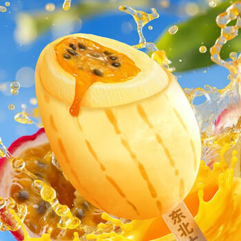 东北大板一亩香田 百香果口味雪糕 95g*4支 盒装 冷饮 冰淇淋 冰激凌 批发 商品图4