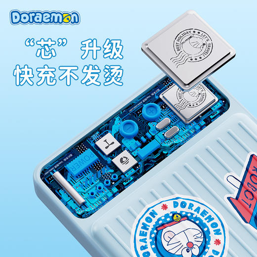 ROCK 哆啦A梦 旅行者P96带线移动电源10000mAh 米白色 商品图5
