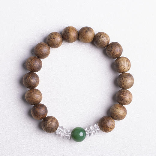 xy0389沉香+碧玉水晶手串 商品图0