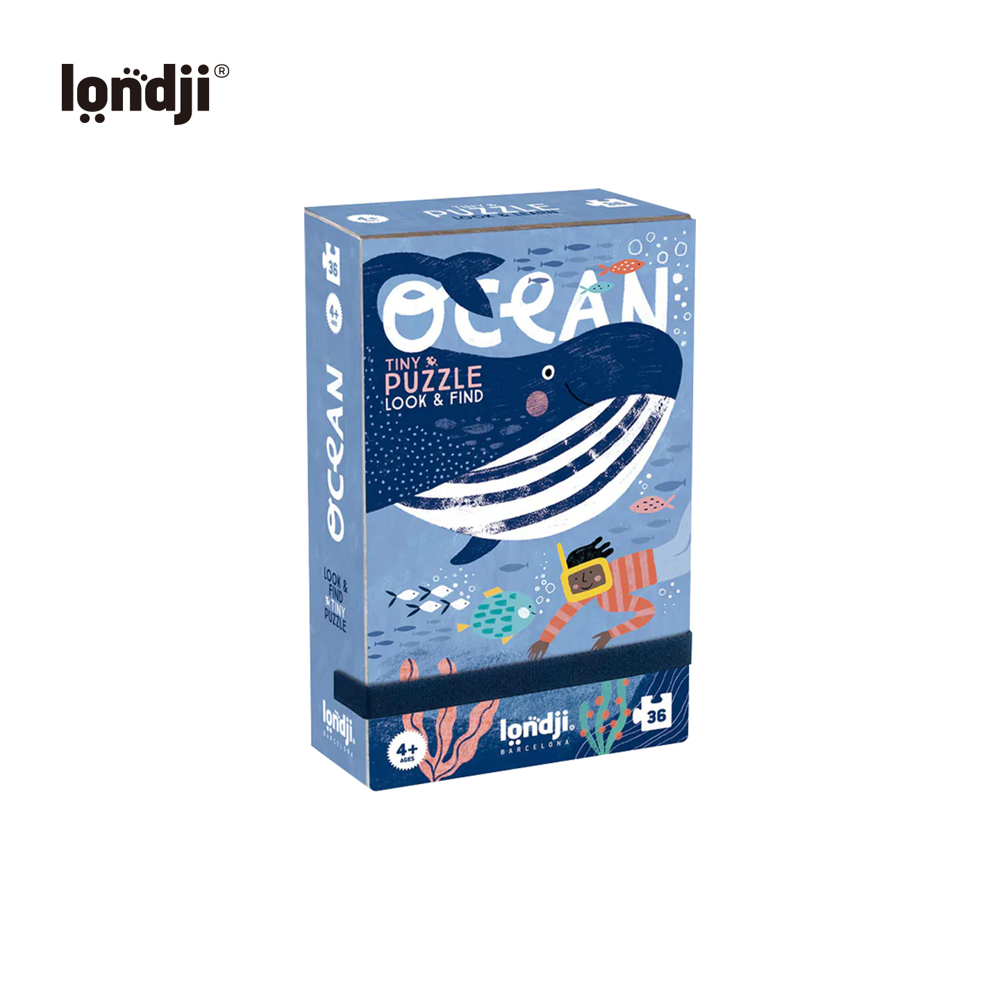 londji 小小拼图系列 我的海洋世界 36片 适合4岁+ 小巧可爱的尺寸 便携易收纳-PZ618U