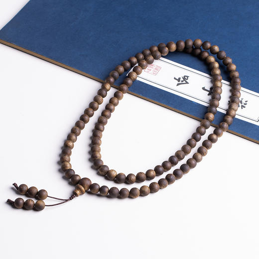 xy0421，9mm沉香108佛珠多圈手链项链 商品图2