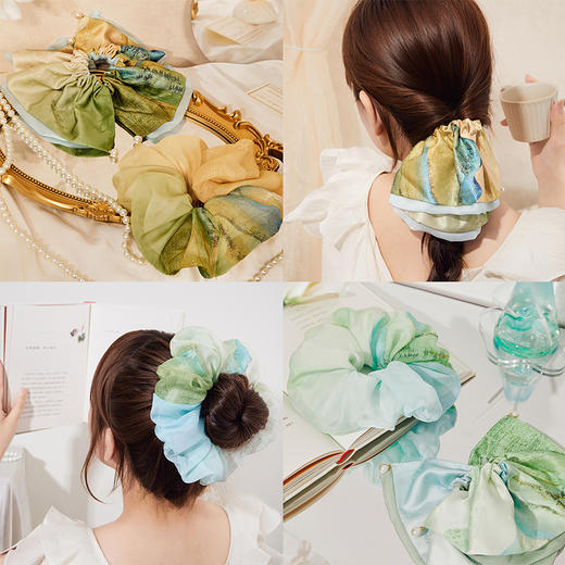 【故宫饰品】千里江山大肠发圈头绳头花博物馆文创毕业礼物伴手礼女 商品图3