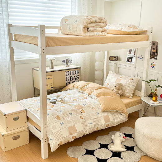 GRACE SPACE格调空间 纯棉学生宿舍用被套枕套床单三件套/床笠三件套 商品图6