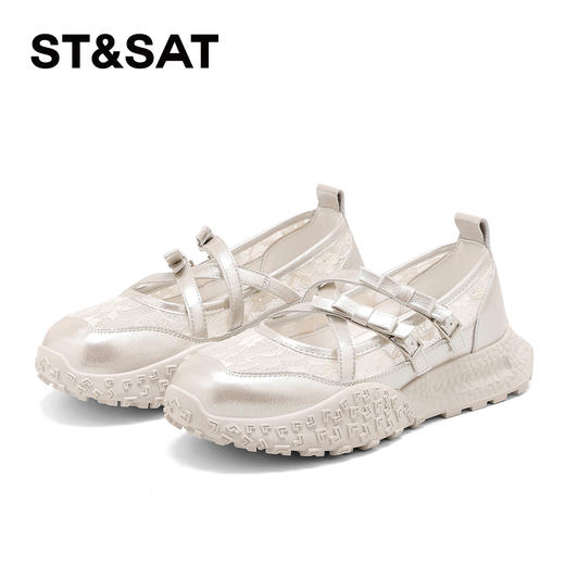 星期六网面蕾丝芭蕾厚底运动玛丽珍SSD2111WB9 商品图7