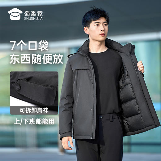 【专用款三防羽绒服】魔术贴保暖羽绒服外套防水防污通勤棉服 YZ406 商品图3