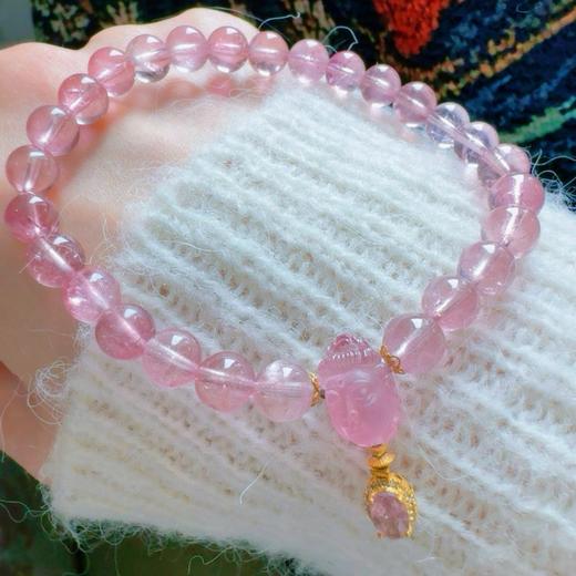 6.8mm单圈粉碧玺手串 商品图3