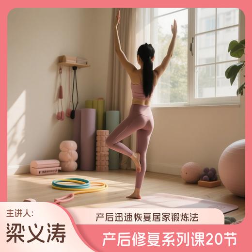 产后修复系列课20节（产后盆底肌腹直肌和身材迅速恢复居家锻炼法，主讲人：梁义涛） 商品图0