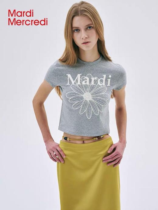 点此购买 Mardi Mercredi夏季女士雏菊印花短版短袖T桖 xg 323342 商品图2