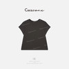 COCO ZONE 刘一一【莫代尔混纺】修饰身形圆领正肩T恤CD1A1067 商品缩略图2