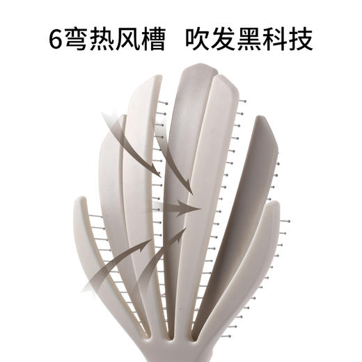 FaSoLa造型梳女士专用美发蓬松速干镂空梳子不打结顺发按摩排骨梳 商品图4