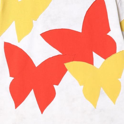 T4044夏季高级感新款男士潮牌撞色贴布蝴蝶设计短袖T恤满天星圆领上衣 商品图3