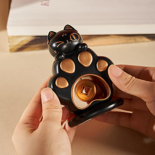 大英博物馆 巴斯特系列 萌猫“转”大钱桌面摆件 商品图1