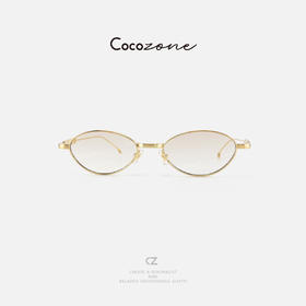 COCO ZONE  海滩度假风金色边框眼镜CD2A1320