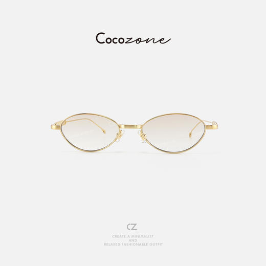 COCO ZONE  海滩度假风金色边框眼镜CD2A1320 商品图0