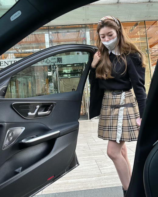 田曦薇同款bur*复古格纹发箍105 商品图7