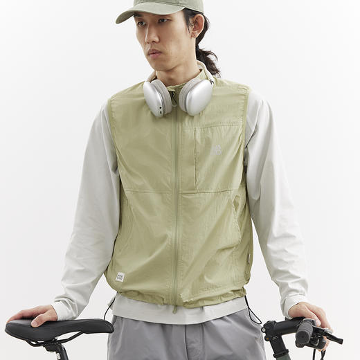 吃茶去chichaqu25速干防紫外线轻量立领防晒马甲休闲户外骑行徒步 商品图3