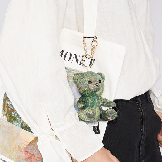 英国国家美术馆 印象派系列 向日葵 睡莲  麦田与柏树 鸢尾花 毛绒玩偶小熊挂饰 商品图4