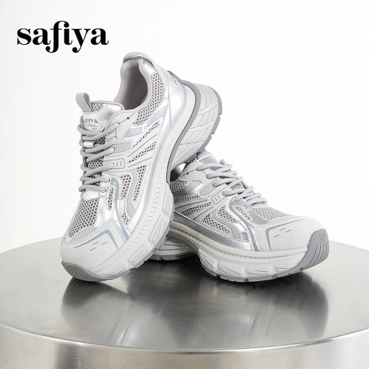 预售7天|Safiya/索菲娅2025潮酷厚底轻便增高透气百搭休闲运动老爹鞋SFD3112062 商品图8