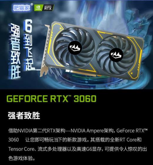 RTX3060 12G闪电猫显卡 畅玩不卡顿 游戏办公双强 商品图2