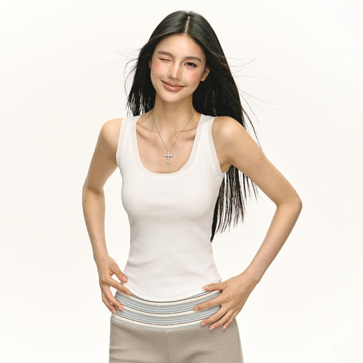 Ariseism 美式复古辣妹背心女夏季新款外穿修身上衣 商品图3