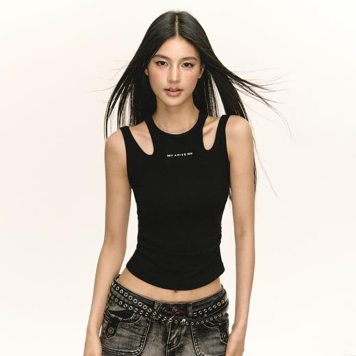 Ariseism 美式复古设计感辣妹背心女夏季新款外穿修身上衣 商品图2
