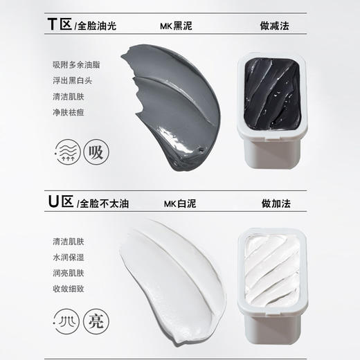 【MACK ANDY--净肤双色清洁泥膜】U区摩洛哥白泥平衡油脂收毛孔、T区摩洛哥黑泥深层清洁去黑头、控油舒缓温和配方、双色双护双膜力、黑头毛孔无处可藏！ 商品图1