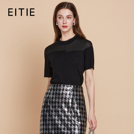 EITIE爱特爱气质高级感通勤干练显瘦针织衫秋季新款7901601 商品图0