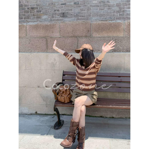 COCO ZONE 刘一一"老城区”polo桑蚕丝混纺心动毛织上衣CD1A1057 商品图1