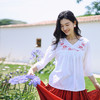 绽放432朵/【复活款·2010年绣花小衫】轻柔棉交叉V领七分袖T恤女 商品缩略图2