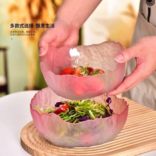 【一碗多用❗日式锤纹莲雾玻璃碗】29.9到手三件套，高颜值沙拉碗套装，沙拉/水果/甜品，随心diy，餐具极简ins风甜品水果碗沙拉碗套装L 商品图3