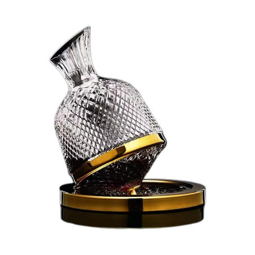 【还原美酒本色❗️轻奢醒酒器礼盒】水晶玻璃材质，清澈透亮，视觉与触觉的双重享受，耀眼钻石般的切割工艺，水晶玻璃快速陀螺旋转不倒翁套装轻奢风格家用L 商品图4