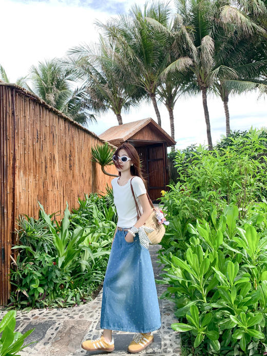 【189元任选2件】最后一波现货！后开叉小碎花半身裙 商品图8