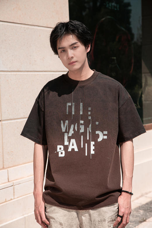 W519612293美式复古短袖T恤 商品图0