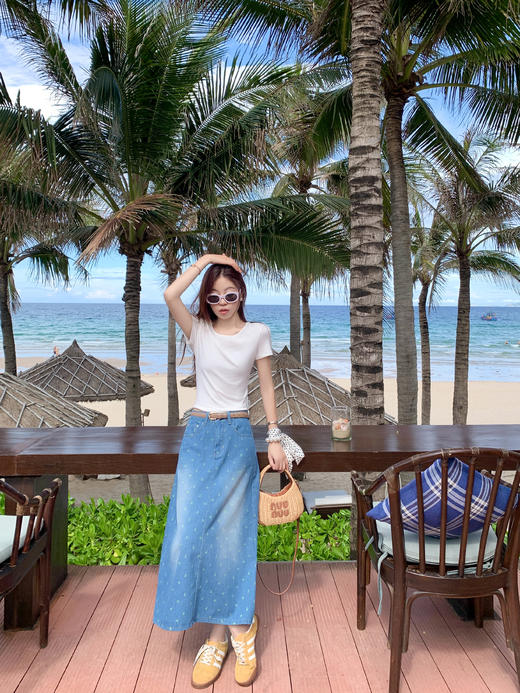 【189元任选2件】最后一波现货！后开叉小碎花半身裙 商品图7