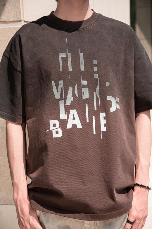 W519612293美式复古短袖T恤 商品图1