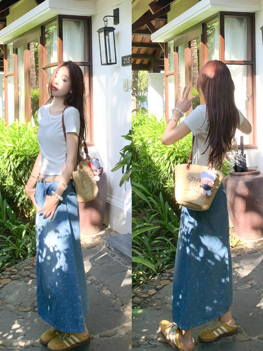 【189元任选2件】最后一波现货！后开叉小碎花半身裙 商品图5