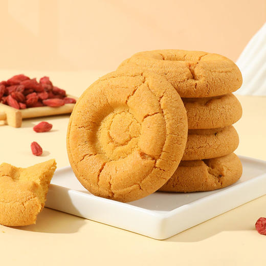 雅觅 黄芪枸杞桃酥800g/箱 （约40枚左右）黄芪+枸杞食养结合 甜而不腻 酥到掉渣 一抿就化 独立包装 商品图0