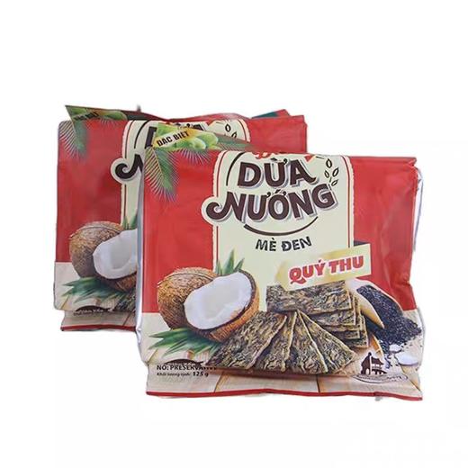 越南QUyTHU贵秋-黑芝麻味椰子薄脆饼干110g 商品图0