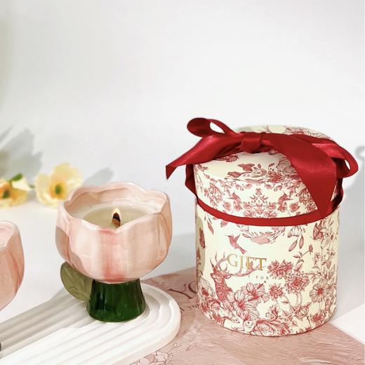 郁金香香薰蜡烛 🎁送闺蜜的心动之选✨郁金香香薰蜡烛，让卧室氛围感爆棚！无烟设计，精致摆件，送闺蜜生日礼物伴手礼 摆件卧室家用无烟氛围感香熏 商品图2