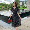 奢姿大码女装2025夏季时尚碎花收腰连衣裙胖妹妹气质减龄印花裙子9952802531 商品缩略图1