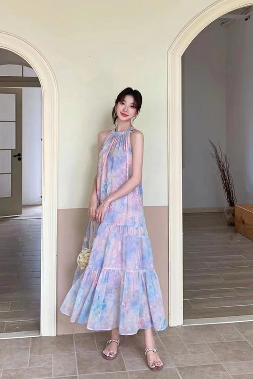 SUMMER & SAGE 晕染度假风挂脖连衣裙 20883【不含腰绳】 商品图0
